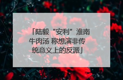 陆毅“安利”淮南牛肉汤 称想演非传统意义上的反派